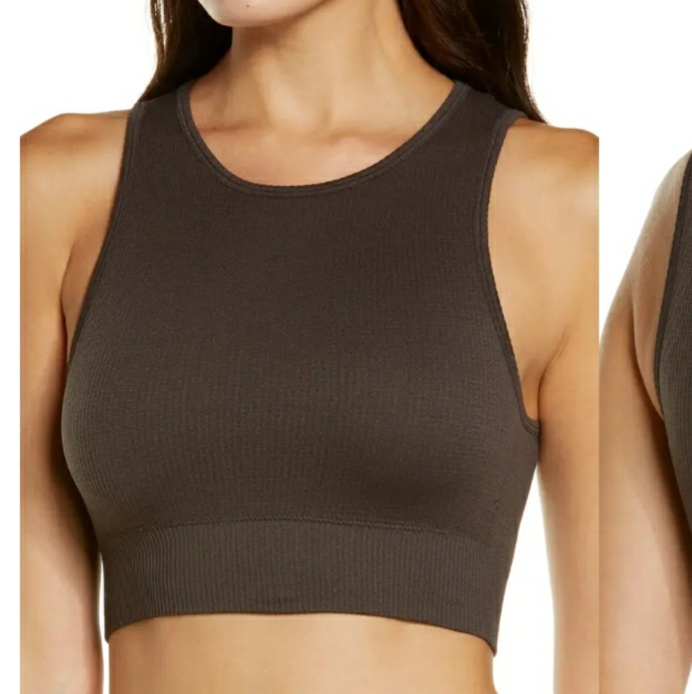 SKIMS Stretch Rib High Neck Bralette